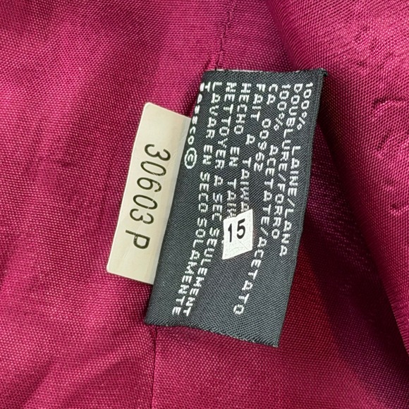 Kasper ASL Blazer Womens 6P Magenta Purple Excellent 100% Wool Petite 30603P - Picture 7 of 9